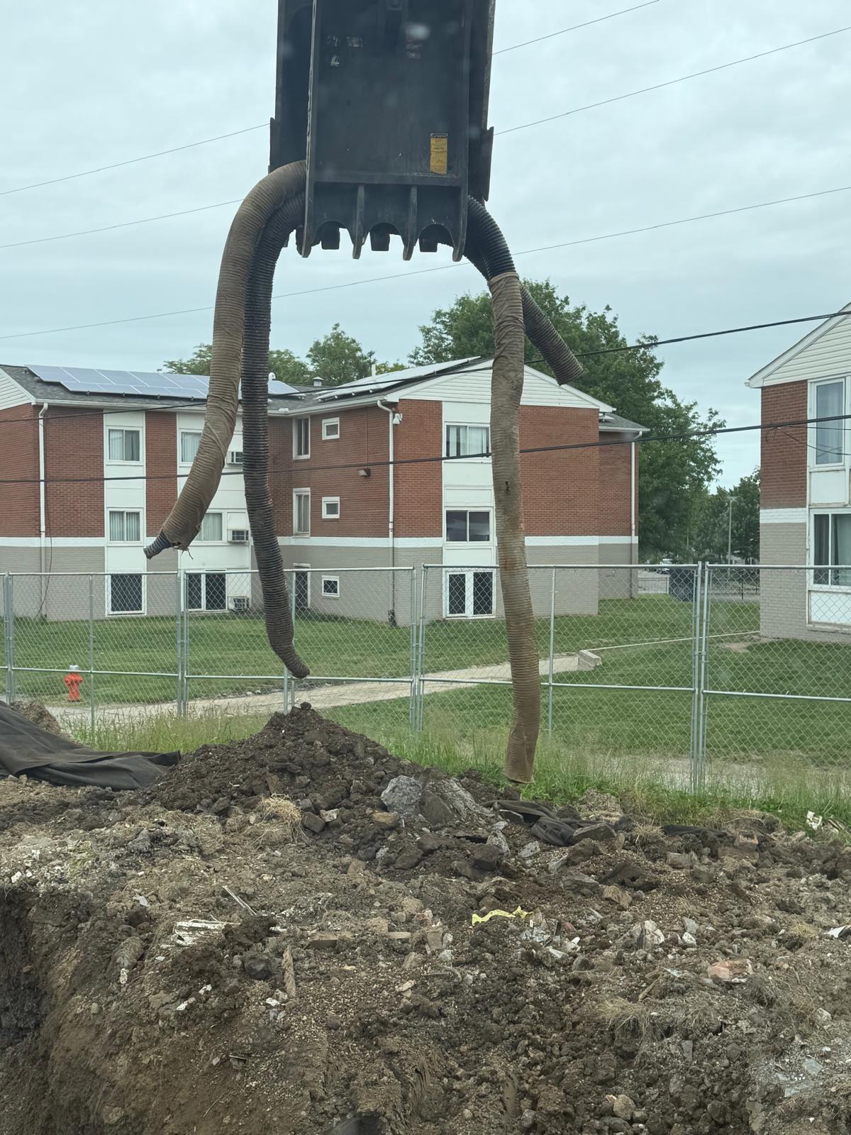 Demolition crew project site